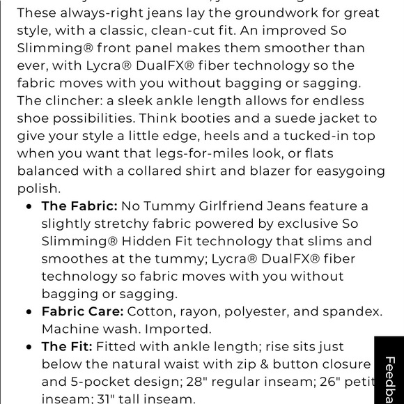 Chico’s “So Slimming GirlFriend Ankle” pants Sz 6 - Picture 8 of 8